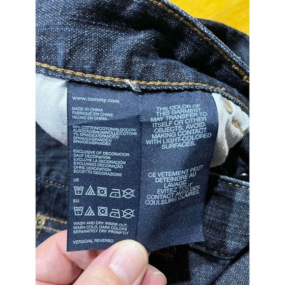 Tommy Hilfiger Jeans Womens Size 6 Mid Rise Straight Denim Unhemmed Y2K - Picture 4 of 7